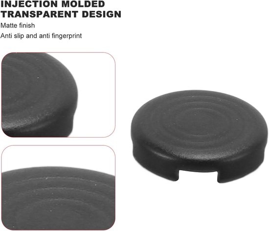 Knopafdekking Set - Vervanging Knoppen - Verbeterde Grip - Mat Anti-slip Ontwerp - 12 Stuks - Zwart — afbeelding 4