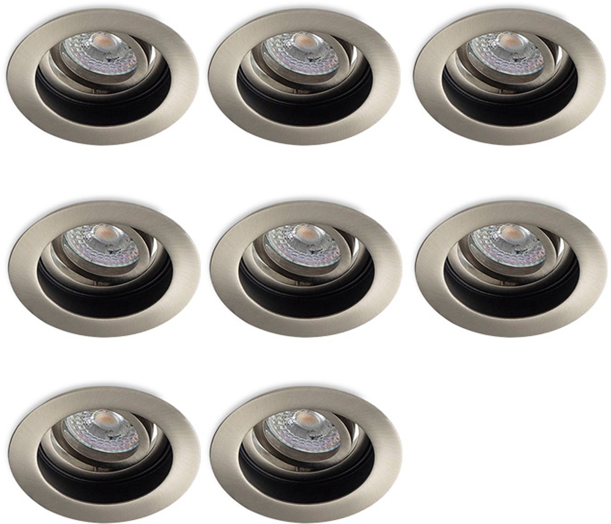 Lybardo - Inbouwspots - 8-pack - Spotjes Inbouw - Moreda - Kantelbaar