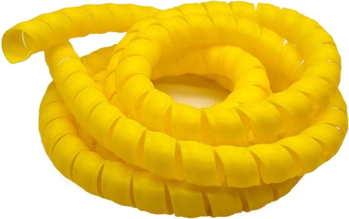 Spiraal Kabel Sleeve - Draad Beschermer - Kabel Organisatie - Flexibel Ontwerp - 5 Meter - Geel