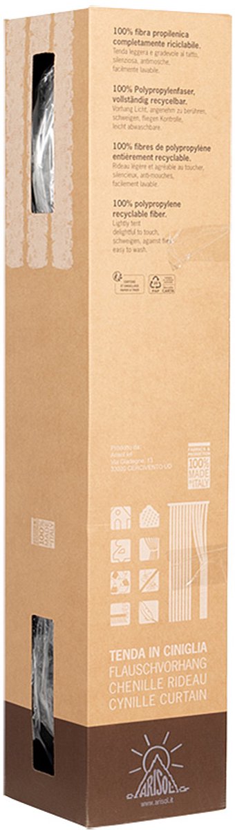 Arisol - Vliegengordijn - Kattenstaart - 90x220 cm - Grijs — afbeelding 2