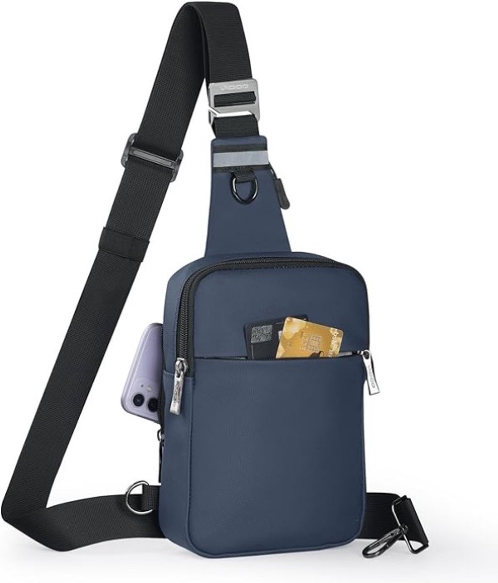 Veilige crossbody schoudertas met anti-diefstal functie en ruim ontwerp