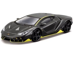 Bburago Lamborghini Centenario - Modelauto - Schaal 1:43 - Donker Grijs/Geel