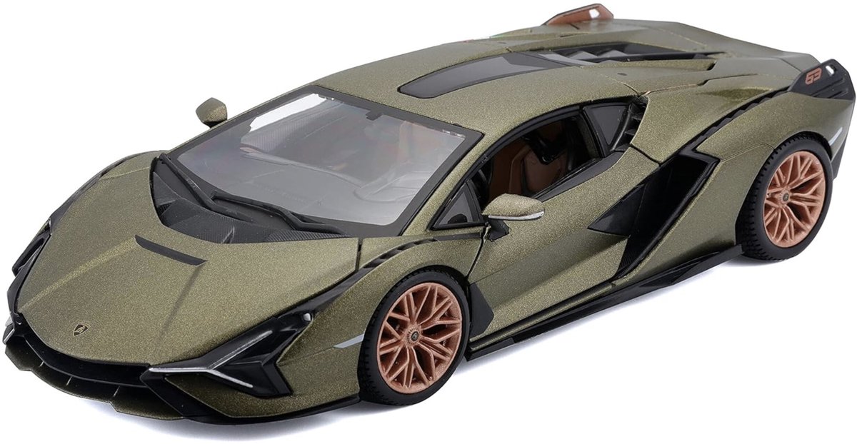 Bburago Lamborghini Sian - Modelauto - Schaal 1:24 - Groen Metalic