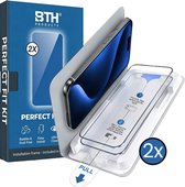 Screenprotector - Geschikt voor Apple iPhone 15 Pro Max - 2 Stuks - Met Installatie Frame - Perfect Fit Kit - Gehard Glas - Beschermglas - Exacte Uitlijning - Tempered Glass - Screen Protector - Case Friendly - Eenvoudig Aanbrengen
