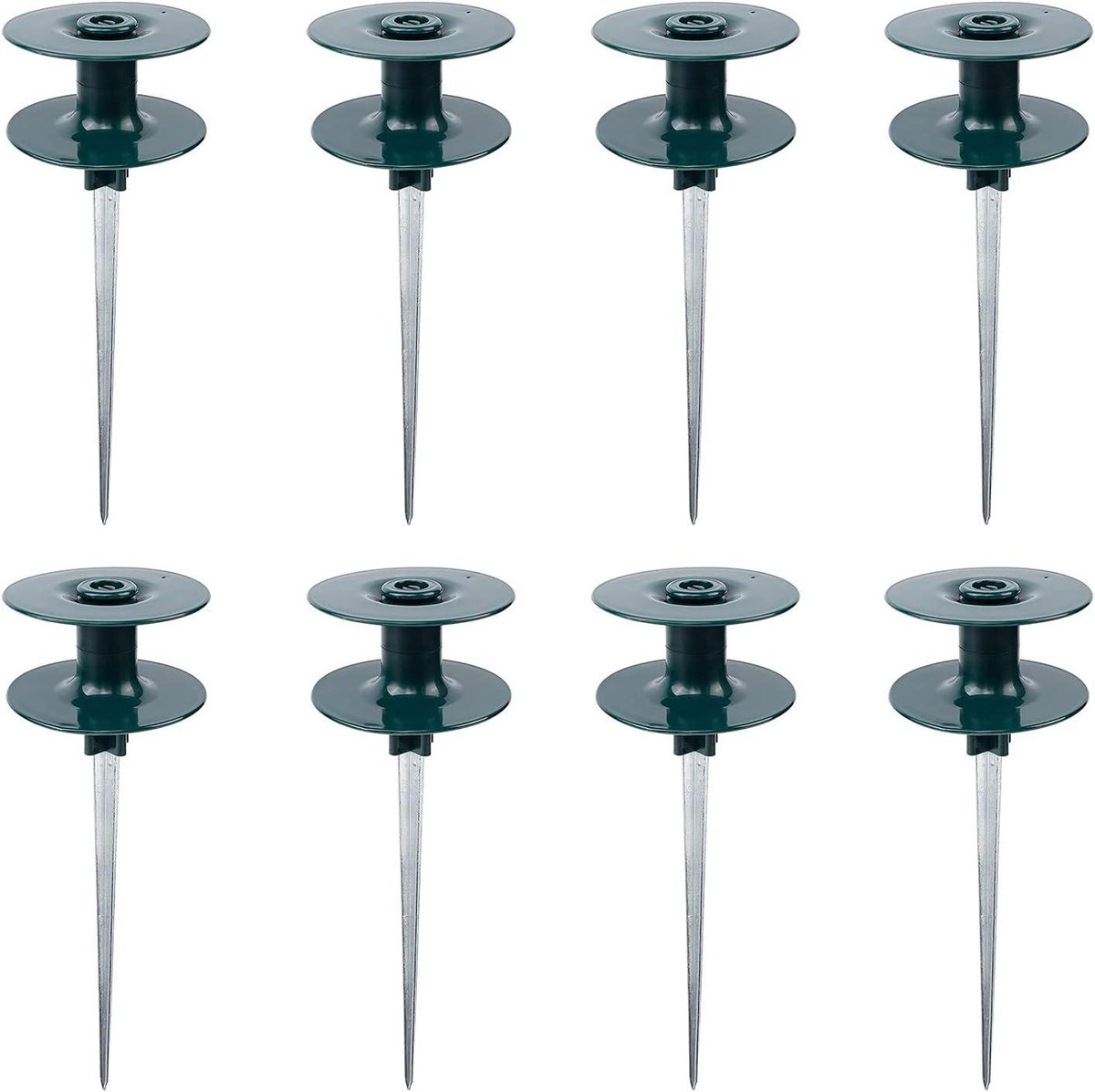 Tuinslanggeleiders - Slanggeleider spikes - Planten beschermen - Verzinkte spike - 208 cm - Zwart
