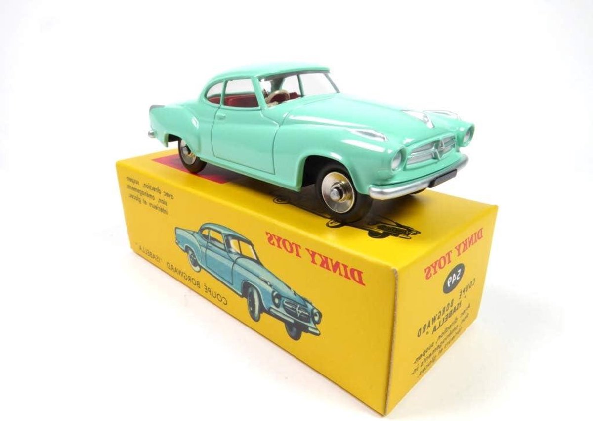 Borgward Isabella Coupe - Miniatuur Auto - Verzamelen Speelgoed - Replica Dinky Toys - Schaal 1:43 - Turkoois