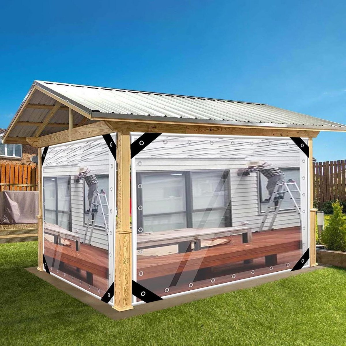 Transparant Zeil - Waterdicht Dekzeil - Tuin Meubelen Beschermen - Versterkte Randen - 100x150cm - Transparant
