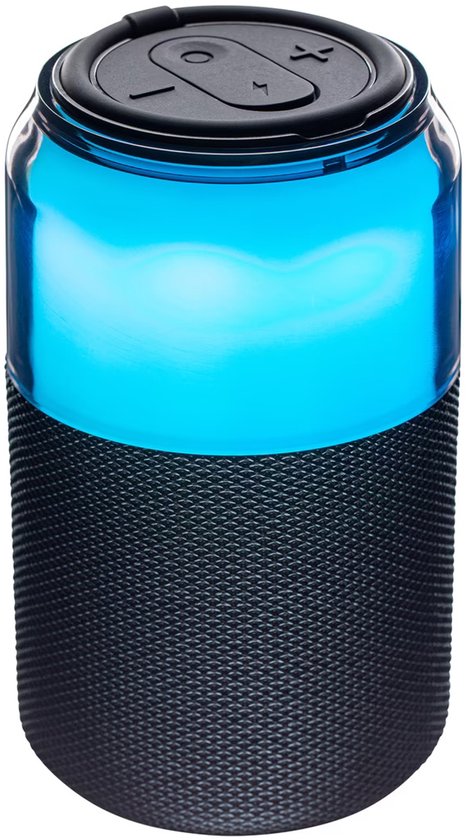 Draadloze MOBZI Bluetooth speaker 10W, 360° geluid, RGB licht, IPX5 waterdicht, 12 uur playtime, TWS, USB-C opladen