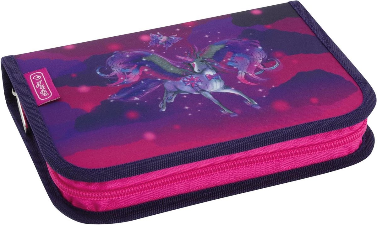 Gevulde Schooletui - Etui Meisjes - Schoolbenodigdheden Organiseren - 31 Delige Vulling - 20.5 x 14 x 3.8 cm