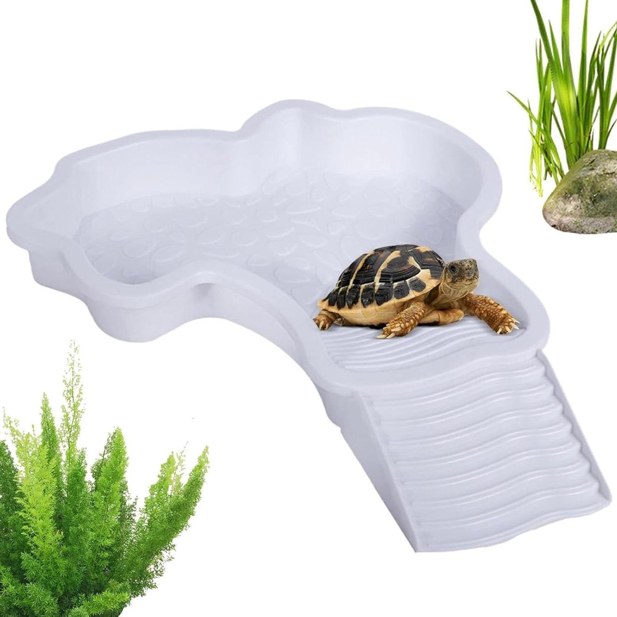 Badkuip Schildpad - Voerbak Reptiel - Baden en Voeren - Modulaire Structuur - 240 Gram - C