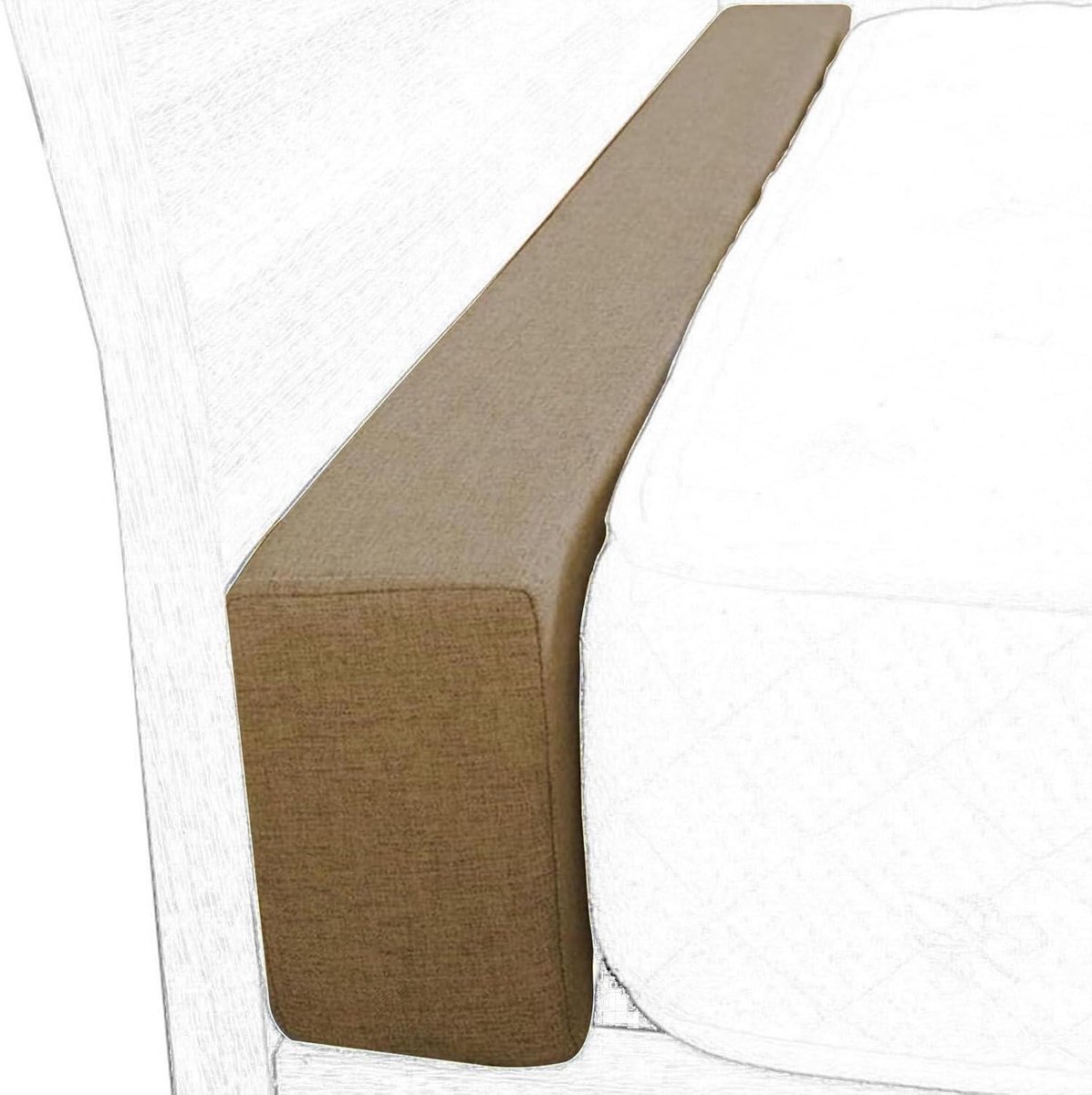 Opvulkussen voor Bed - Vulmiddel Gaten Matras - Voorkom Vallen - Naadloze Vulling - 190x10x25cm - Grijs