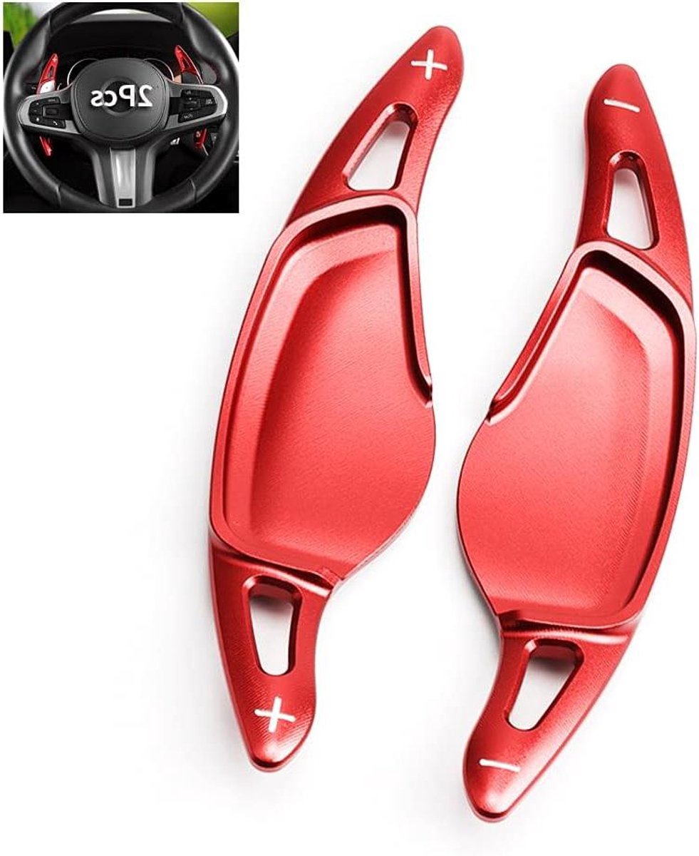 Schakelpeddels - Stuurwiel verlenging - Sportief rijden - Aluminium legering - 2 stuks - Rood