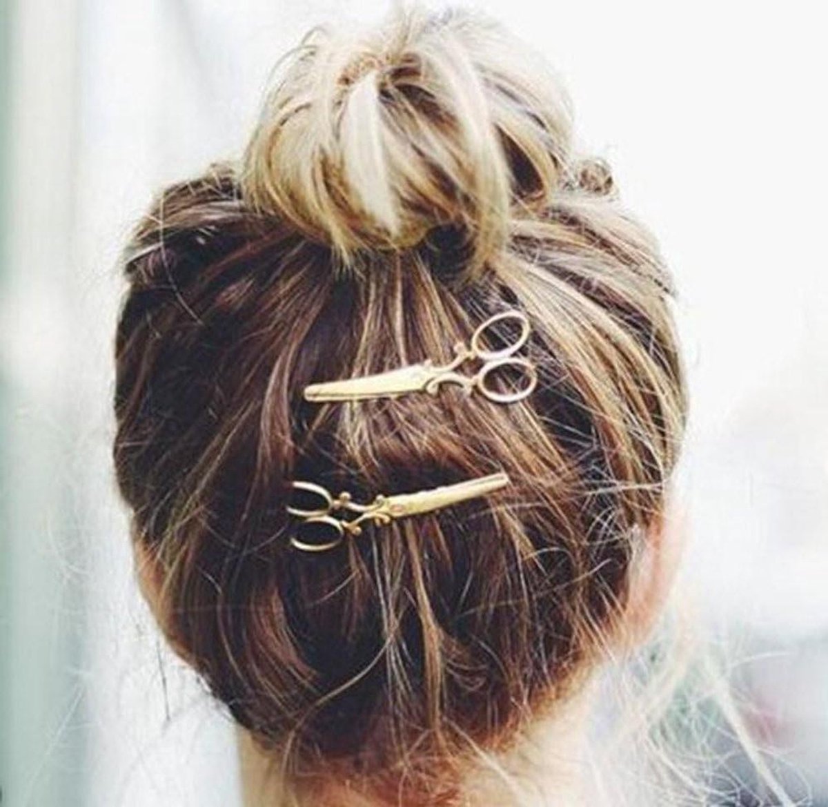 Haarclip Metaal - Barrettes Klauw - Haar Styling - Punk Schaar Design - 3.2 x 0.5 cm - Metaal