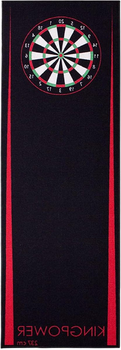 Dartmat - Darttapijt Toernooimat - Werplijn Bescherming - Vloerbescherming - 237 x 80 cm - Rood