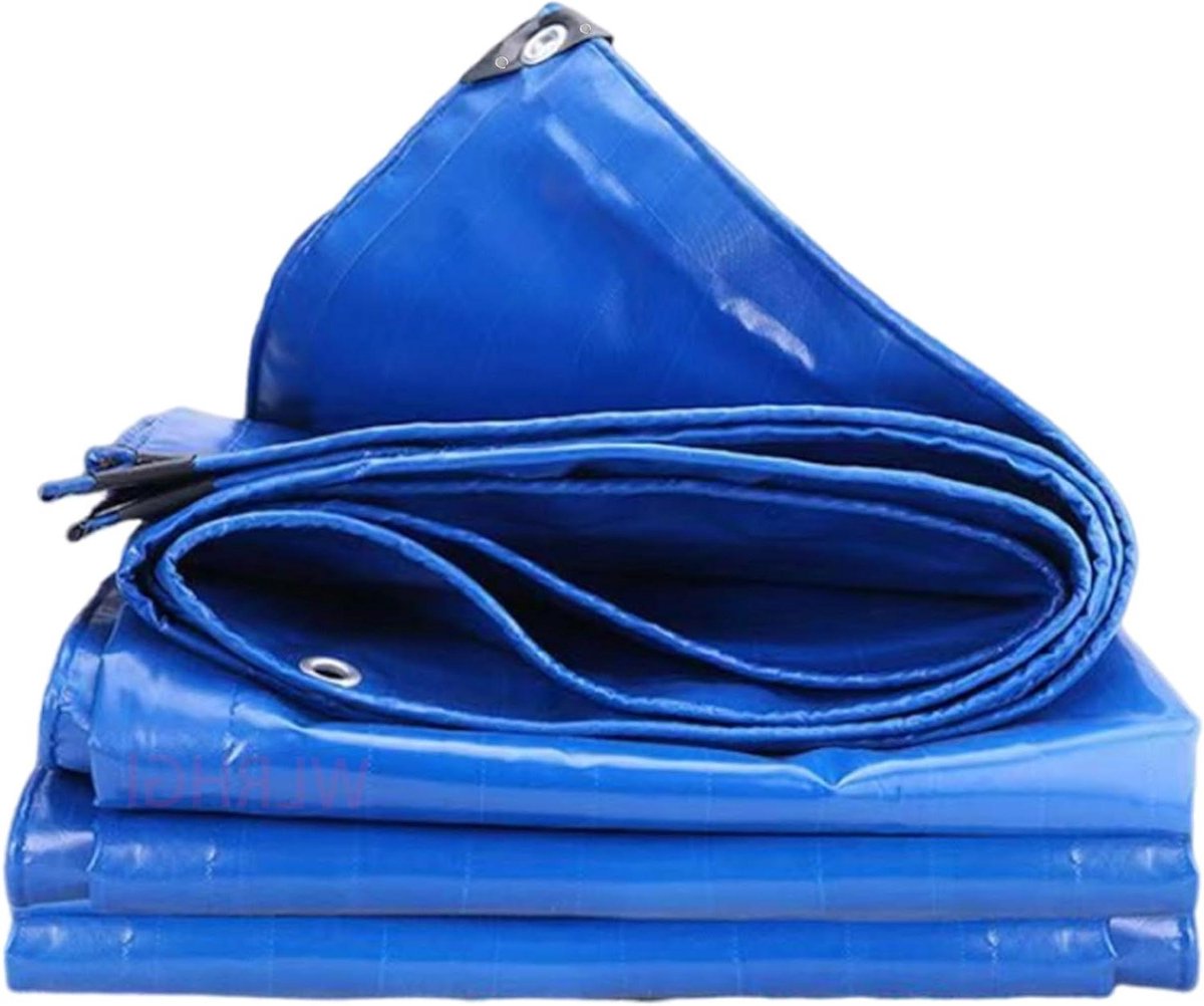 Dekzeil Waterdicht - Afdekzeil Zwaar - Bescherming Buiten - Versterkte Oogjes - 1.5 x 13.5 m - Blauw