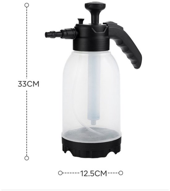 autowas spuitfles - Spuitfles - drukspuitfles - Plastic Pompverstuiver - voor Huishoudelijke Schoonmaak - Tuinbesproeiing en Autodetailing - 2-liter - handmatige druk - schoonmaken - Essentiële huishoudelijke artikelen van Merkloos	 — afbeelding 2