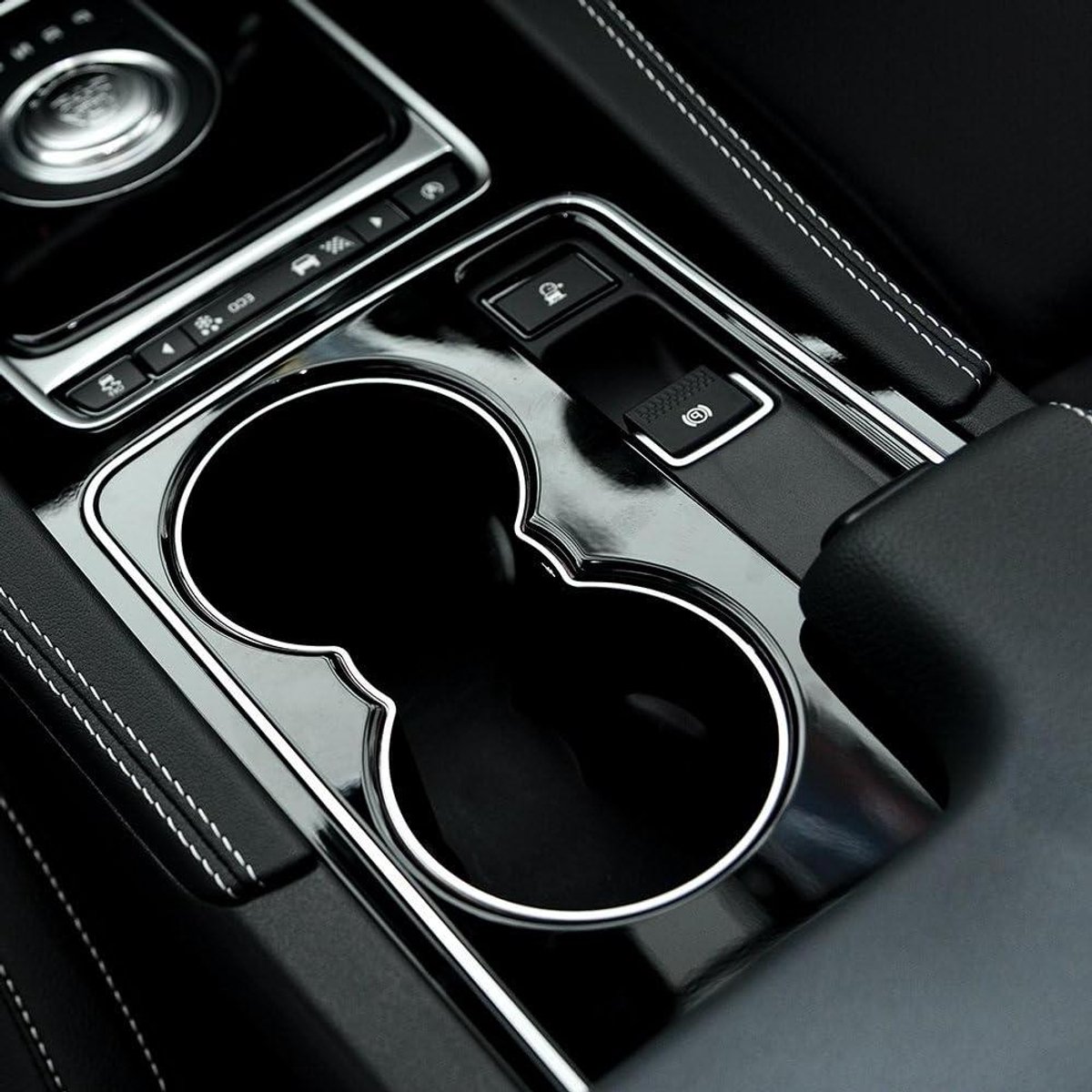 Cup Houder Frame - Bekerhouder Trim - Auto Interieur Styling - Mat Zilver ABS