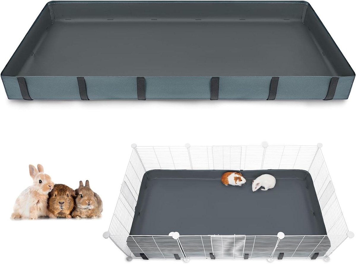 Cavia Kooivoering - Kooi Bodembedekking - Voorkomt Lekken - Lekvrije Verticale Zijden - 120 x 60 cm - Blauw