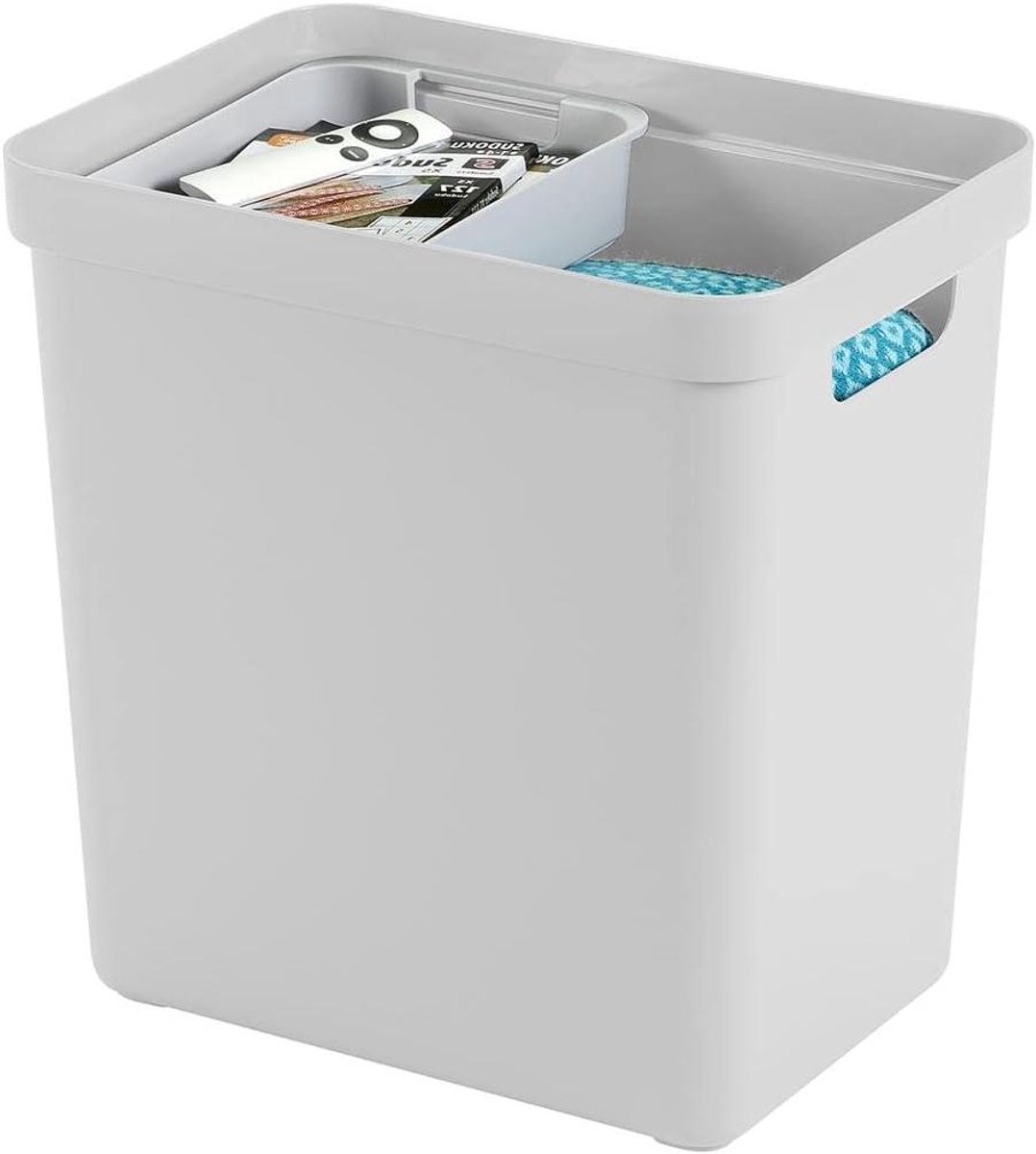 Opbergbox - Opbergbak Bak - Ruimte Organiseren - Geïntegreerde Handgrepen - 25 Liter - Wit