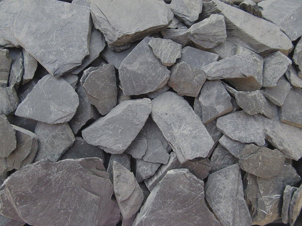 Leisteen Decoratie - Natuursteen Platen - Aquarium Inrichting - Fijne Look - 1 kg - 20 kg - Grijs