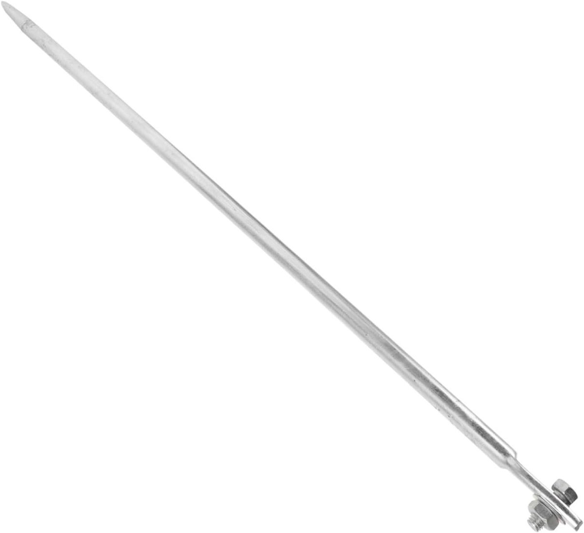 Grondstaaf Aardingspen - Grondanker Plantenpaal - Elektrische Aarding - Eén Gat Installatie - 50.5 x 2.5 cm - Zilver