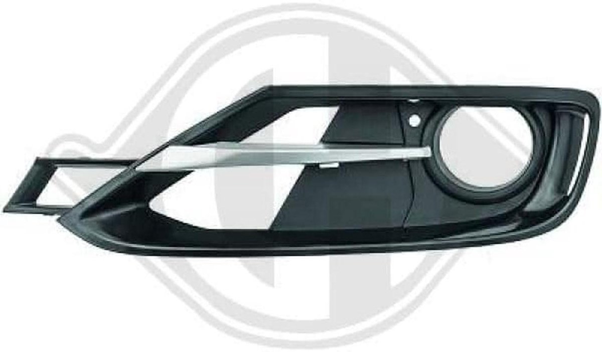 Ventilatierooster Bumper - Grille Rooster - Auto Reparatie - Met Mistlamp Gat - 54 x 15 x 8 cm - Zwart