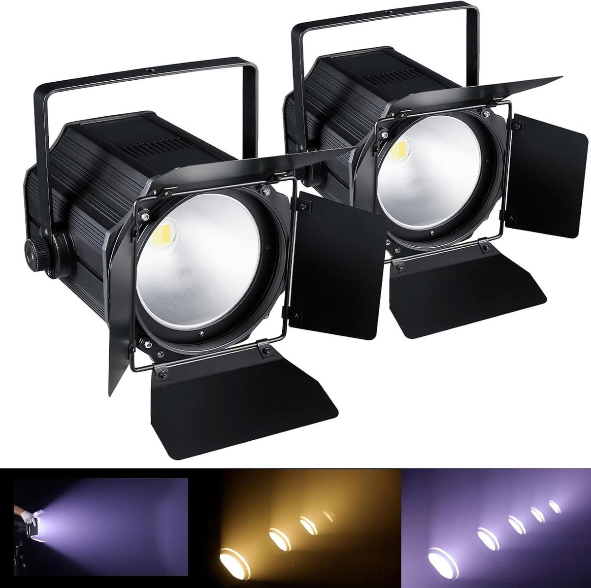 LED Podium Verlichting - Stage Spot - Feestverlichting - Twee-kleurige COB - 200W - Zwart
