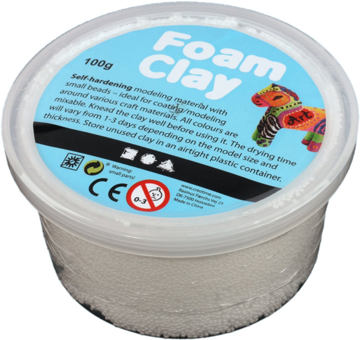 Foam Clay boetseermateriaal wit 100gr - creatief speelgoed.
