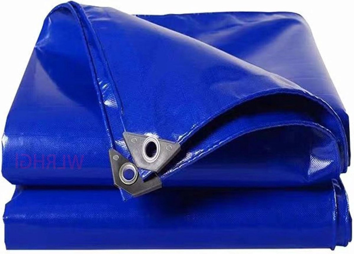 Waterdicht Dekzeil - Bouwzeil Kampeerzeil - Bescherming Buiten - Versterkte Ogen - 0.5 x 45.5 m - Blauw