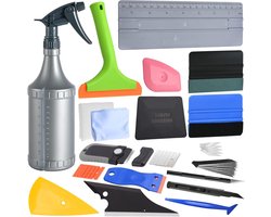Autofolie Installatiegereedschap - Vinyl Wrap Kit - Auto Folie Aanbrengen - Compleet met Spuitfles - 22 x 22 Centimeter