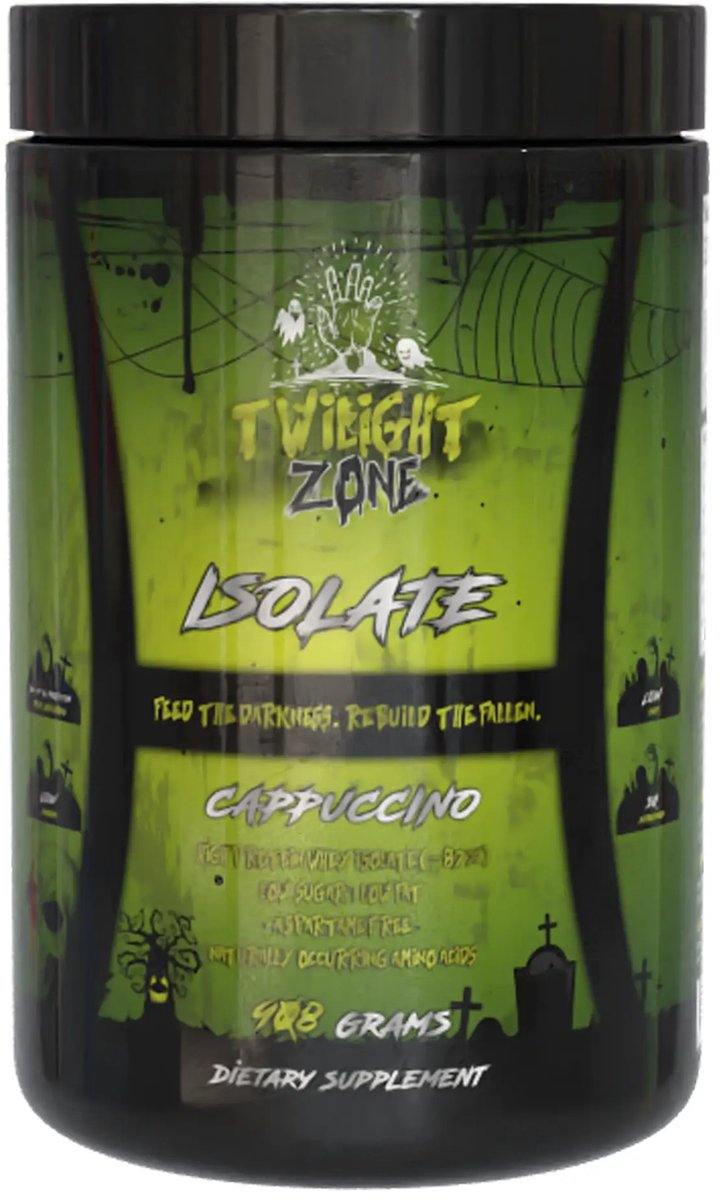 TwilightZone Nutrition Whey Isolate Cappuccino – 908g – 30 Servings – Eiwitpoeder – Zeer laag suikergehalte – Nutriworld