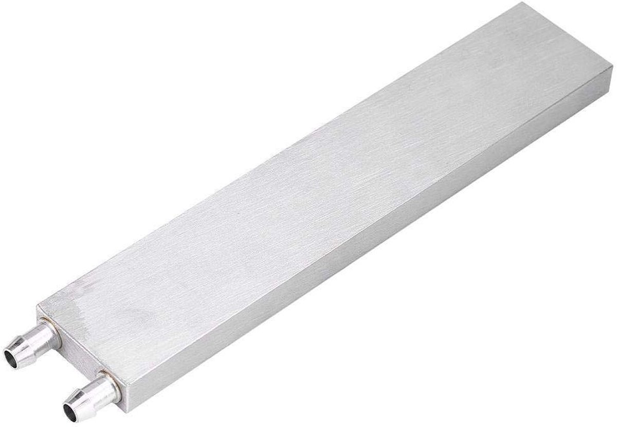 Waterkoelblok - Koelblok Laptop - Computer Koelen - Dubbel U-vormig Waterpad - 40 x 200 mm - Aluminium
