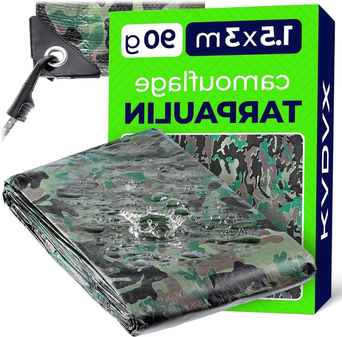 Dekzeil Moro - Beschermend zeil - Spullen beschermen - Waterdicht robuust materiaal - 15 x 3 m - Camouflage
