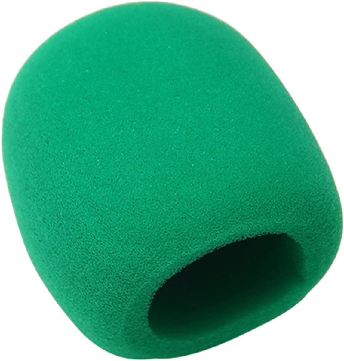 Microfoon Spons Cover - Microfoon Windkap - Spraakopname - Bolvormig Schuim - 55x70mm - Groen