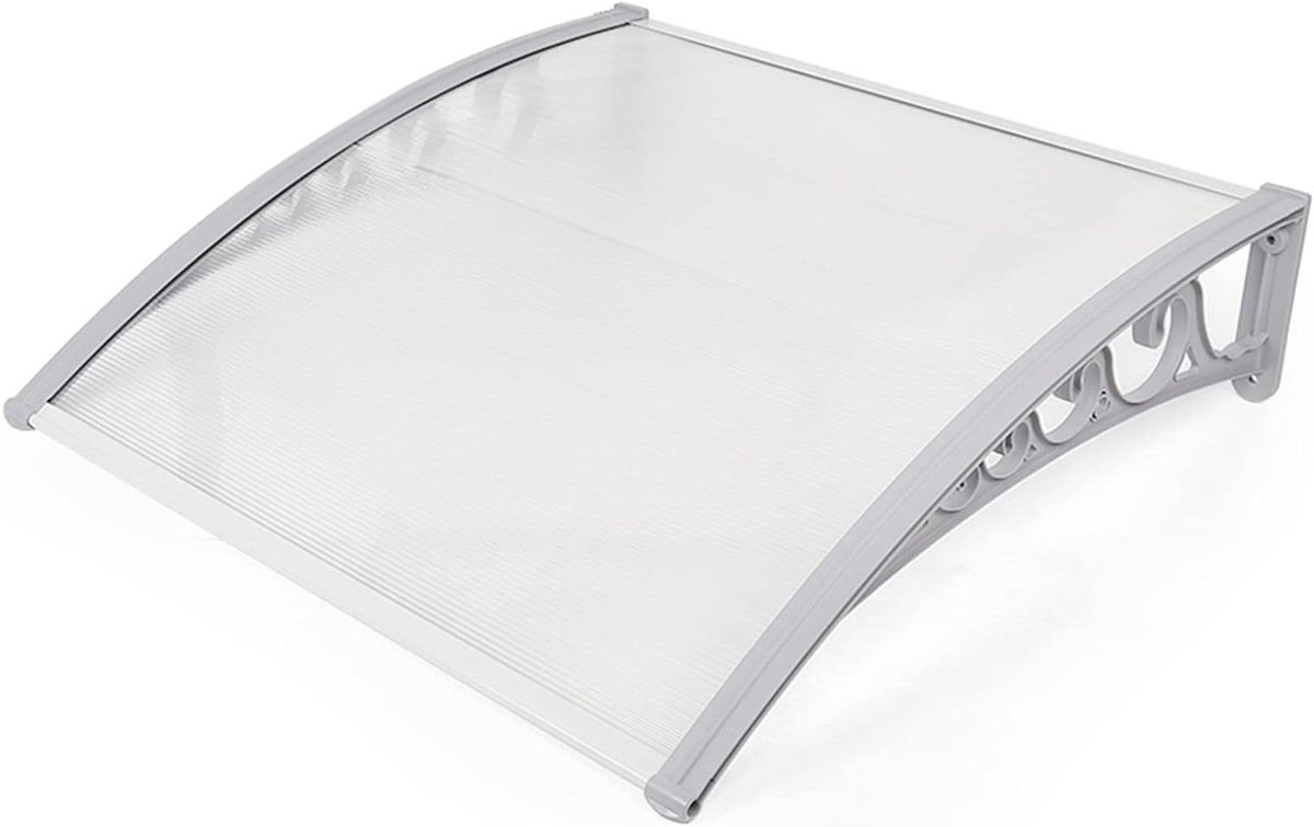 Luifel voor huisdeur - Overkapping voordeur - Bescherming tegen weer - Holle PC-plaat - 100 x 150 cm - Wit