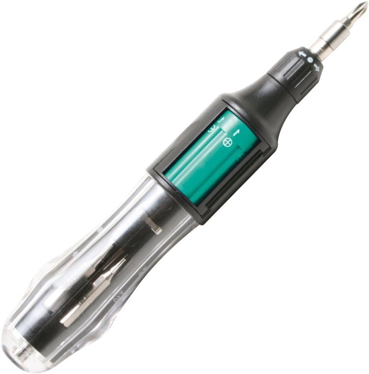 Ratelschroevendraaier Set - Automatische Schroevendraaier - Fijnmechanica Reparatie - Geïntegreerd Bit Magazijn - 10 Delig - Grijs