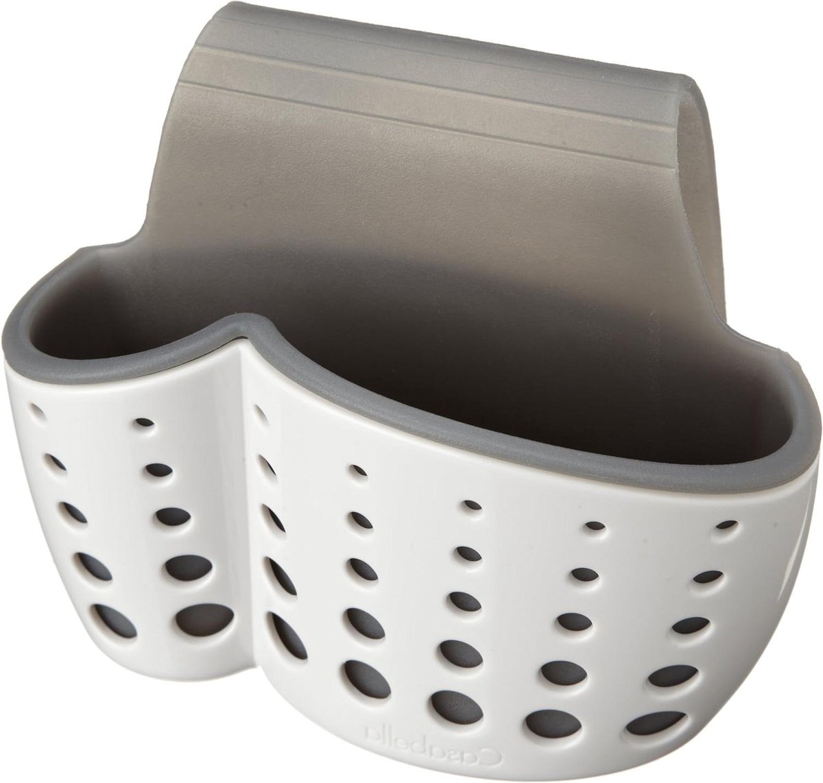 Sponshouder - Kraan Caddy - Gootsteen Ordenen - Verstelbare Riem - 5.8cm x 14.6cm x 22.4cm - Wit