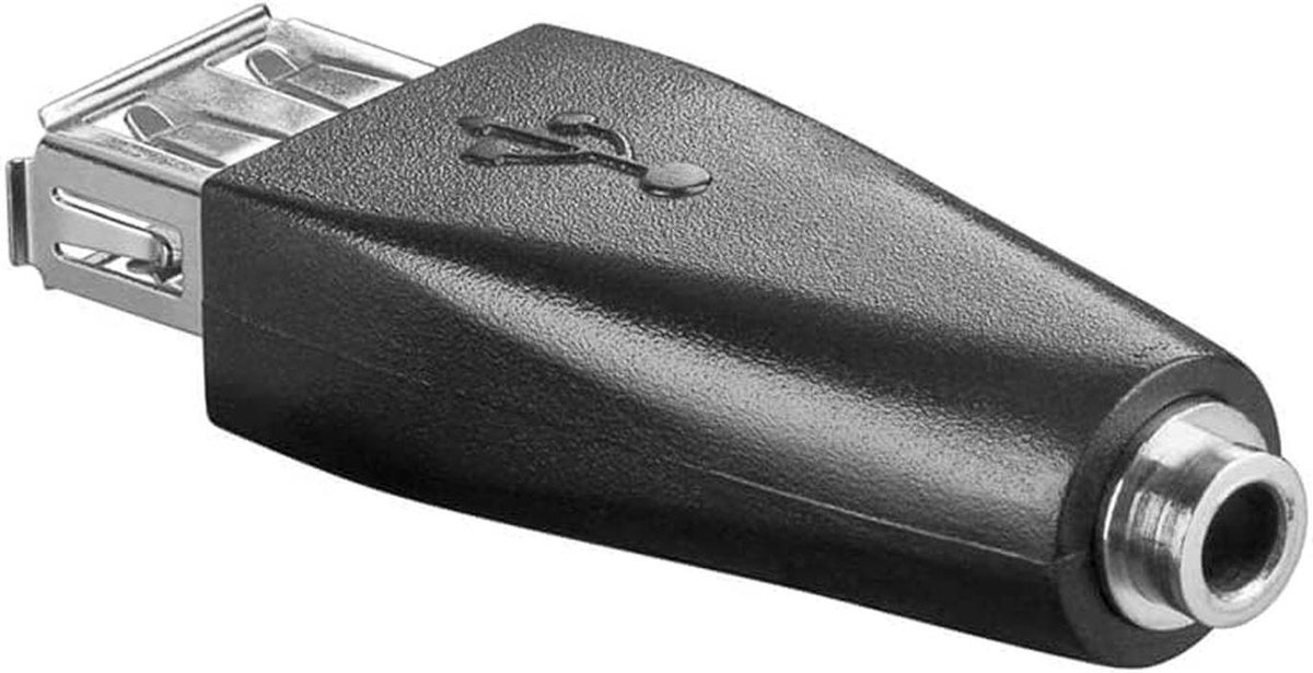 USB Adapter - Bus Adapter - Opladen Apparaten - 3-Pin Stereo Jack - 1 Port - Zwart