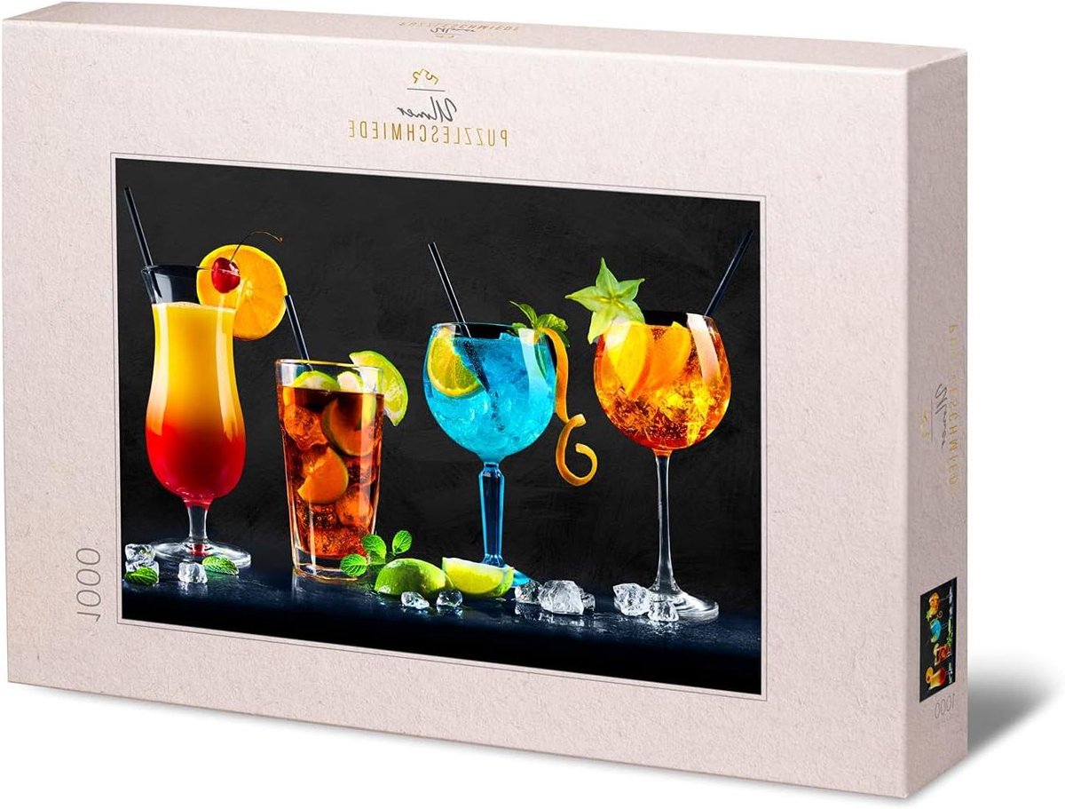 Puzzel Cocktails - Fotopuzzel Volwassenen - Ontspannen Tijdverdrijf - Moderne Fotografie - 68 x 48 cm - Multicolor