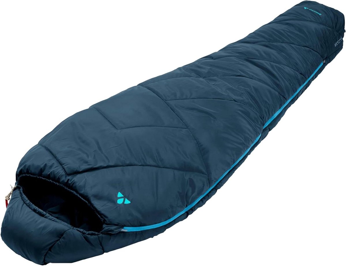 Mummy Slaapzak - Kunstvezel Slaapzak - Kamperen Trekking - Optimale Warmtehuishouding - tot 205 cm - Blauw