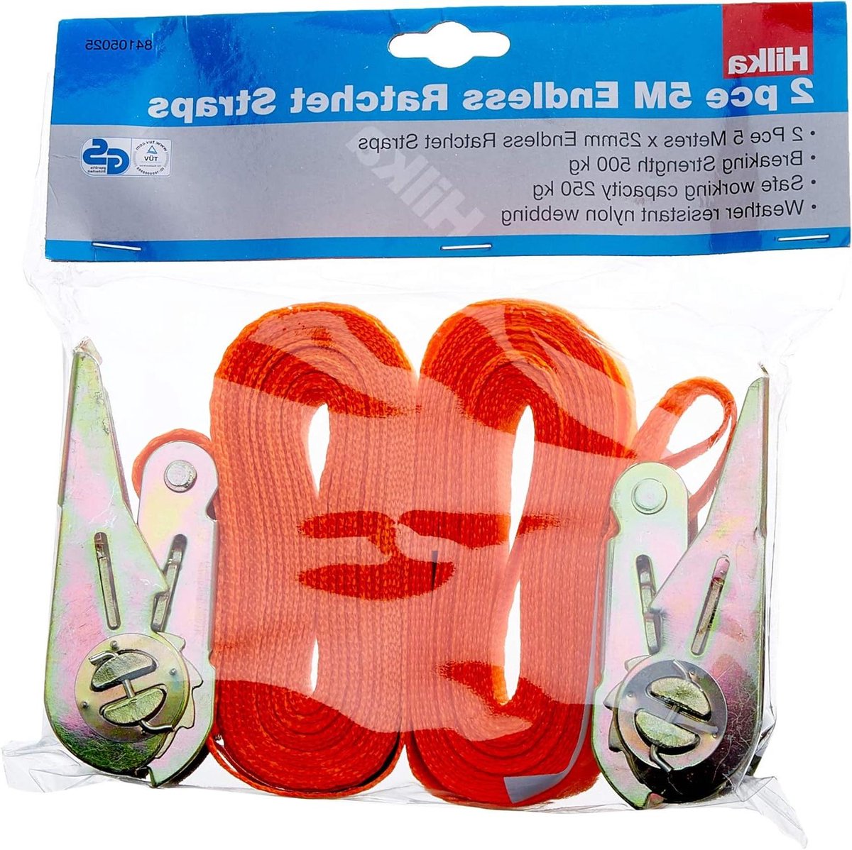 Ratel Banden - Bevestigingsbanden - Lading Zekeren - Sterke Nylon - 5m x 25mm - Oranje Goud