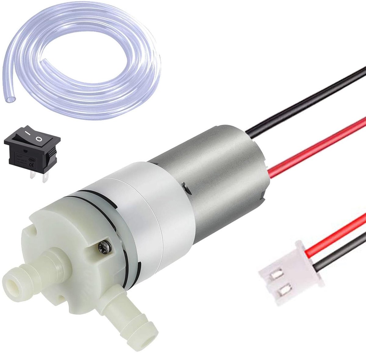 RUNCCI-YUN Mini Waterpomp 12V - Zelfaanzuigend, Stil en Efficiënt voor Aquariums en Waterdispensers