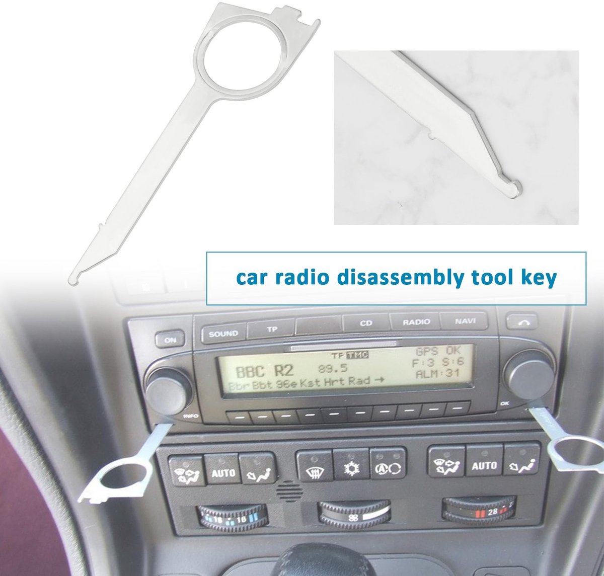 VT Goods - Auto Radio Verwijdering Sleutels - 4 Stuks - Geschikt voor Audi A4 - Radio-installatie - Becker en JVC - Handig voor autoradio's – foto 4