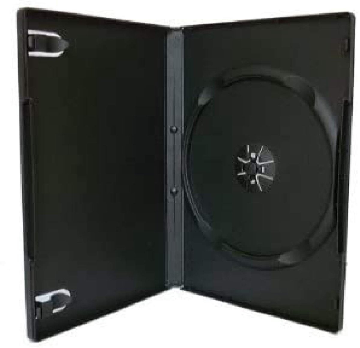 10x Dunne DVD Hoezen Zwart - 14mm Enkele Spindel Verpakking