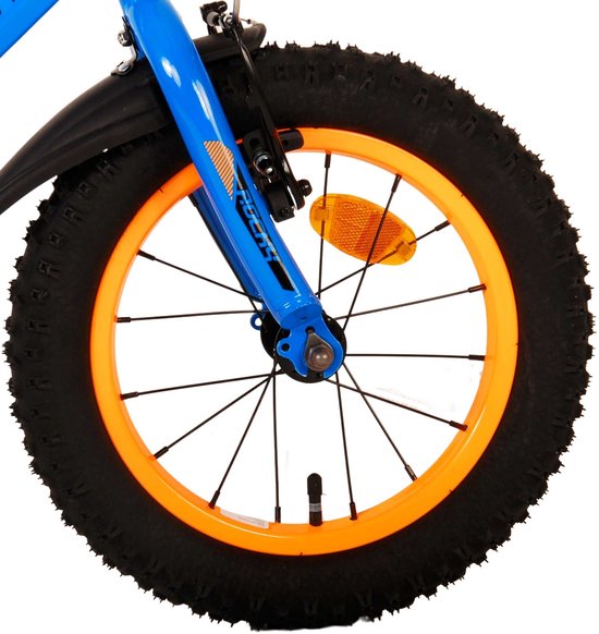 Volare Rocky Kinderfiets - Jongens - 14 inch - Blauw - Twee handremmen van Volare — afbeelding 5
