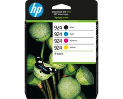 HP 924 - Inktcartridge - Origineel - Zwart & Kleur