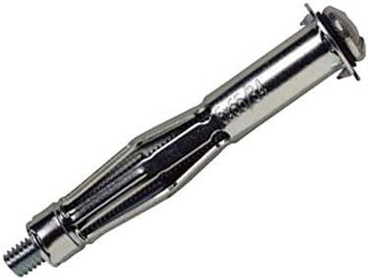 Holle Wandbevestiging - Bevestiging & Schroeven - Zwaar Object Bevestigen - Herbruikbare Schroef - M6 x 65 mm - Zilverkleurig