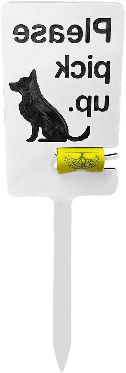 Tuinbord Honden - Verbodbord Huisdier - Gazon Beschermen - Weerbestendig Hout - 35x10cm - Meerdere Kleuren