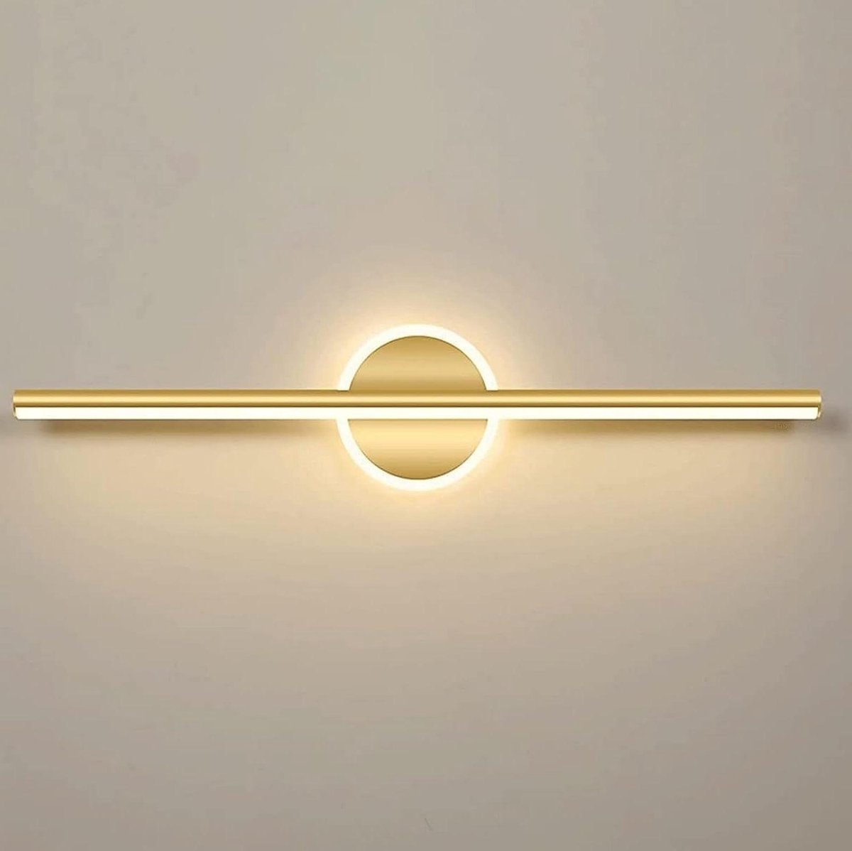 Spiegellamp LED - Badkamerlamp Wandlamp - Make-up Verlichting - Warm Wit Licht - 60 cm - Goud