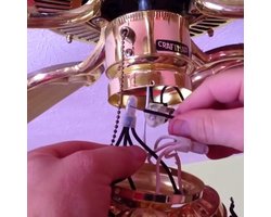 Plafondventilator Lichtschakelaar - Ketting Schakelaar - Ventilator Bediening - AAN-UIT Functie - 3 Stuks - Transparant Zwart